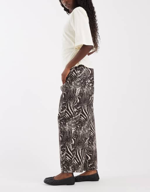 ASOS DESIGN barrel leg jeans i zebra-print som del af sæt, 3 af 5