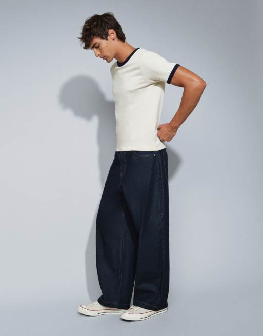 ASOS DESIGN barrel leg jeans in indigo, 3 van 5