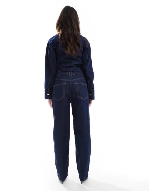 ASOS DESIGN barrel leg jeans in rinse - part of a set