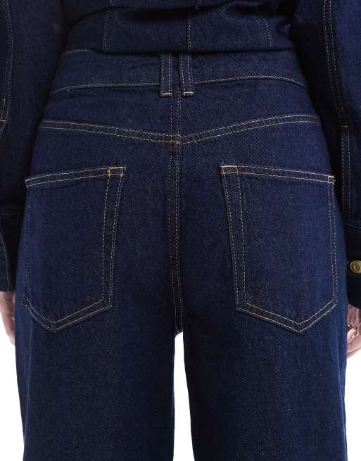 ASOS DESIGN barrel leg jeans in rinse - part of a set
