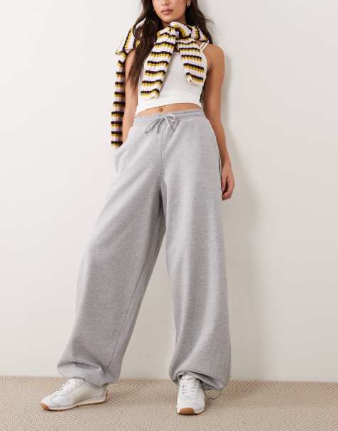 ASOS DESIGN barrel leg jogger co-ord in grey marl