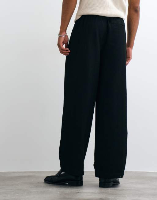 ASOS DESIGN barrel leg pant in black, 5 of 5