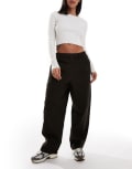 [ASOS DESIGN] ASOS DESIGN barrel leg pants in brown 14 Brown
