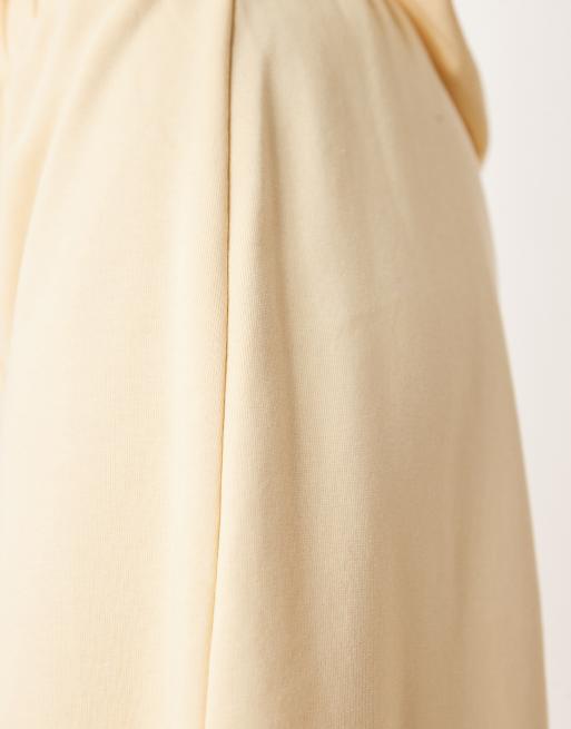 ASOS DESIGN barrel leg sweat pants in buttermilk (part of a set), 3 of 5