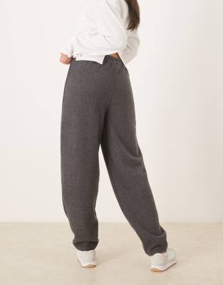 Asos Design Barrel Leg Sweatpants In Gray