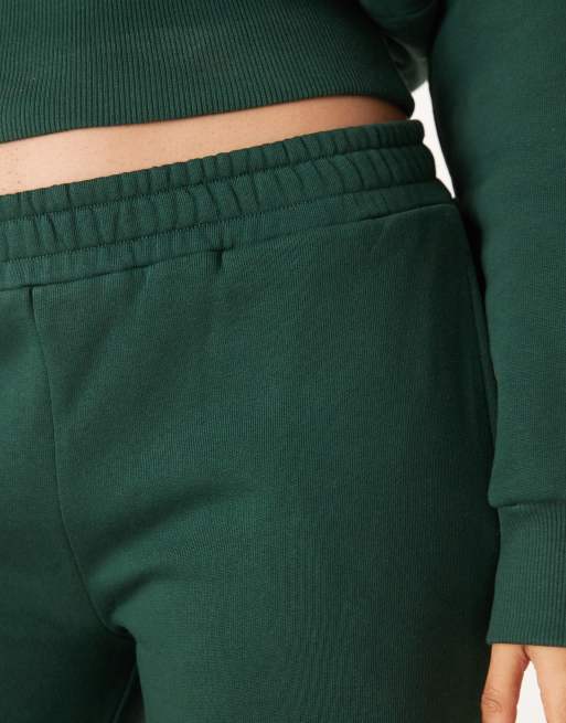 ASOS DESIGN barrel leg sweatpants in dark green - part of a set, 5 of 5