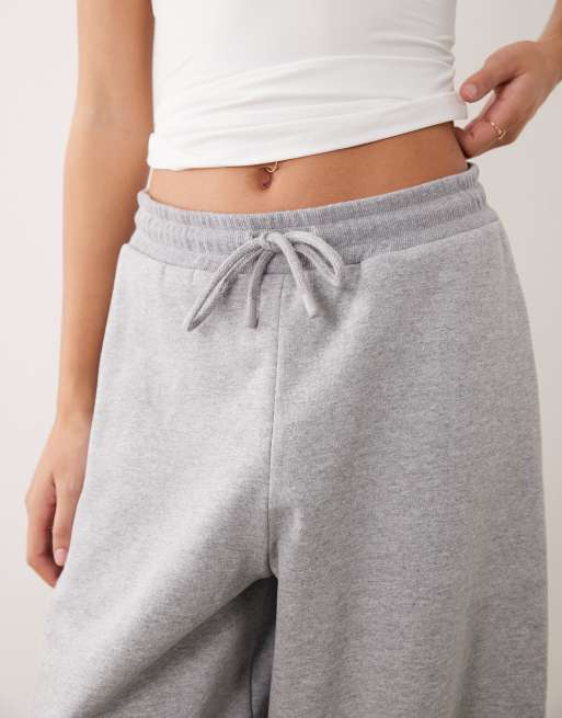 ASOS DESIGN barrel leg sweatpants in gray heather - part of a set, 4 of 5