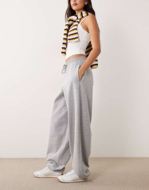 ASOS DESIGN barrel leg sweatpants in gray heather - part of a set, 5 of 5