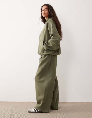 Asos Design Barrel Leg Sweatpants In Green