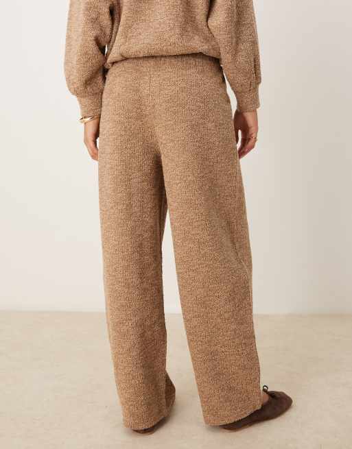 ASOS DESIGN barrel leg sweatpants in mottled brown - part of a set, 4 of 5