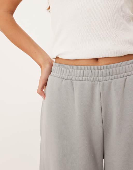 ASOS DESIGN barrel leg trackies in dusky blue (part of a set), 5 of 5