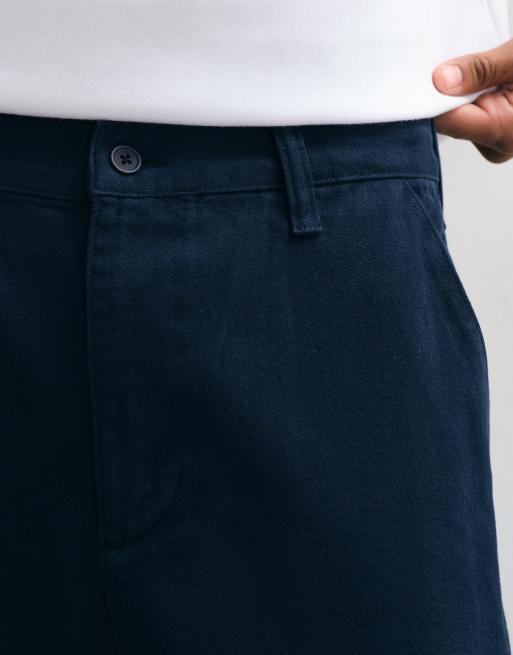 ASOS DESIGN barrel leg trouser in navy, 5 of 5