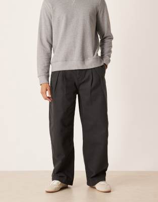 Asos Design Barrel Pants In Black