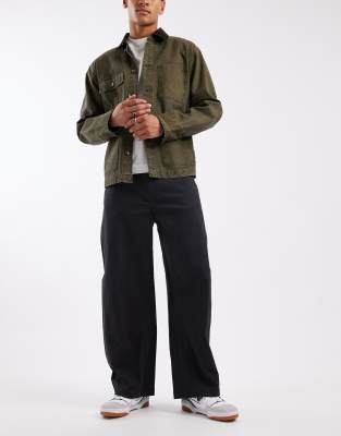 Asos Design Barrel Pants In Black