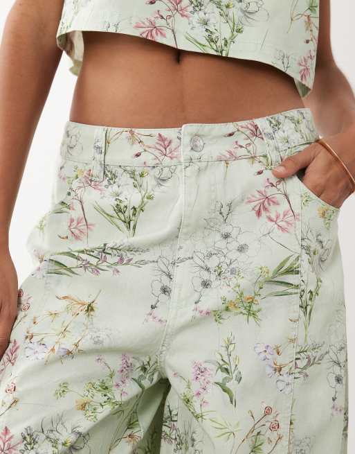 ASOS DESIGN barrel pants in floral print - part of a set, 3 of 5