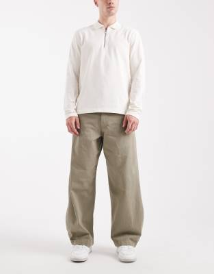 Asos Design Barrel Pants In Green