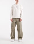 [ASOS DESIGN] ASOS DESIGN barrel pants in khaki-Green W36 KHAKI
