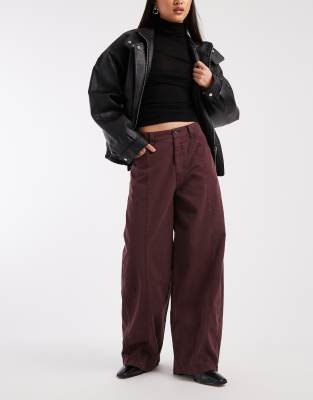 Asos Design Barrel Pants In Multi