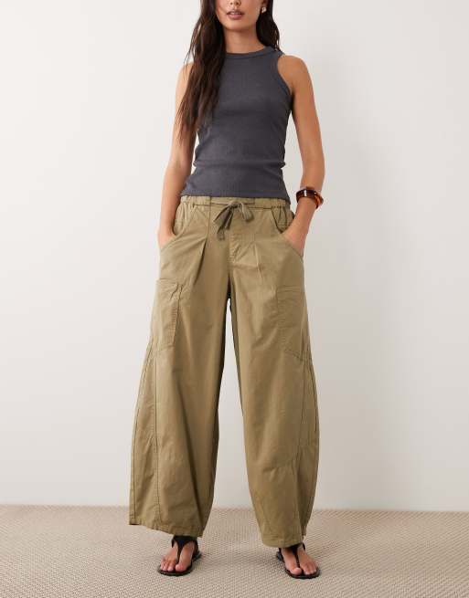 ASOS DESIGN – Barrel-Schlupfhose in Khaki, 3 von 5
