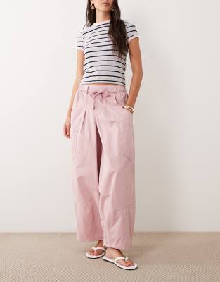ASOS DESIGN - Barrel-Schlupfhose in Rosa