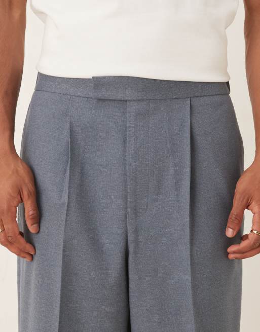 ASOS DESIGN barrel suit trousers in blue, 4 of 5