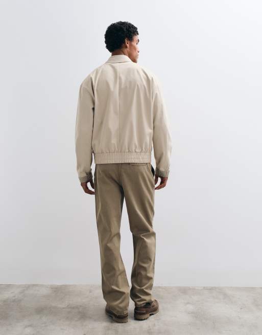 ASOS DESIGN barrel trouser in brown with pleat, 3 of 5
