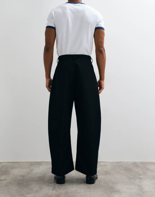 ASOS DESIGN barrelbroek in zwart, 3 van 5