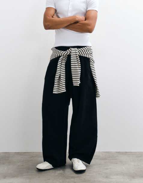 ASOS DESIGN barrelbroek met plooien in bruin - view 1