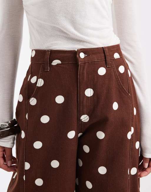ASOS DESIGN barreljeans med prickigt mönster, 5 av 5