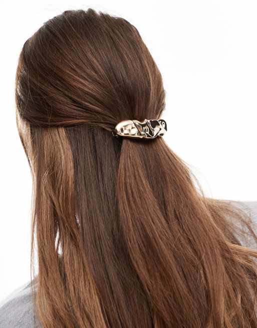 ASOS DESIGN - Barrette à cheveux effet fondu - Doré, 4 de 4