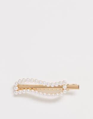 DesignBarrette Doré À Cheveux Avec Motif Vague Asos Perle VqUMLSzpjG