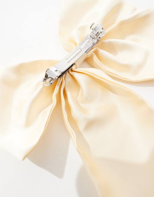 ASOS DESIGN - Barrette avec nœud oversize - Crème, 2 de 4