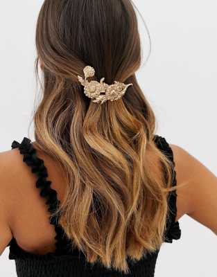Et Fleur Antique Asos Motif Feuille Doré DesignBarrette H9IWEDY2