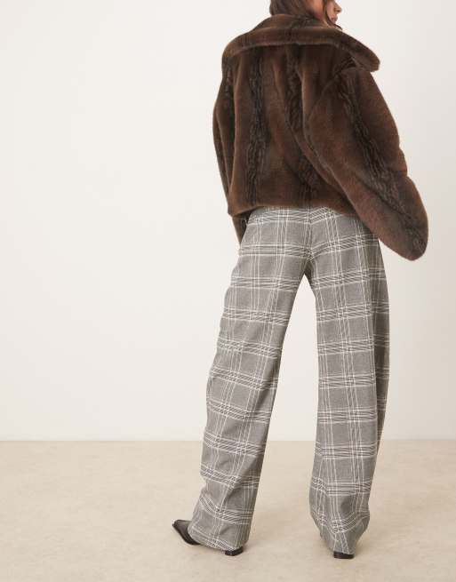 ASOS DESIGN – Baryłkowe spodnie w kratę ze skręconymi przeszyciami, 3 z 5