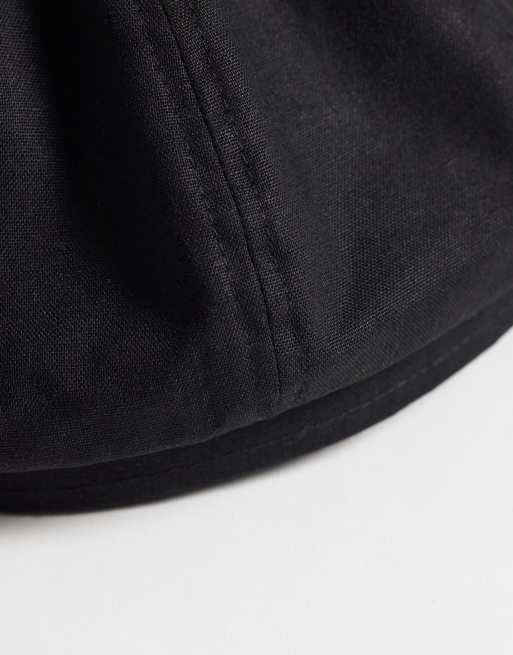 ASOS DESIGN - Basco casual in cotone nero, 2 di 3
