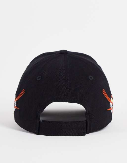 ASOS DESIGN plain baseball cap with improved fit in black