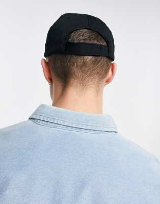 asos design baseball cap in black