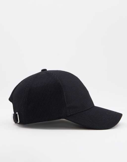 Asos design baseball cap in black online