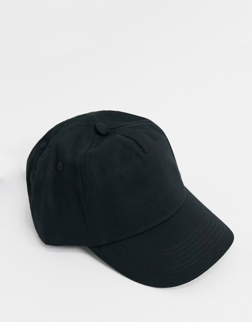 ASOS DESIGN baseball cap in black