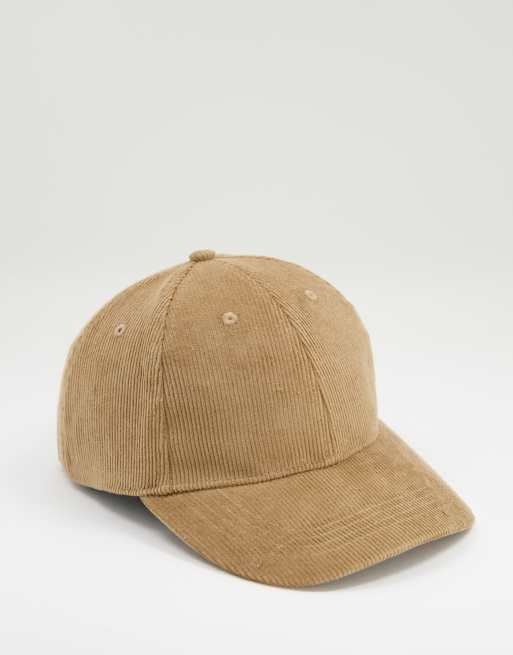 ASOS DESIGN baseball cap in brown cord | ASOS