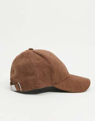 suede brown cap