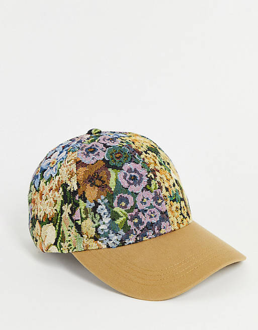 ASOS DESIGN baseball cap in floral tapestry design | ASOS