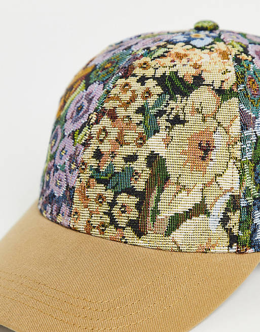 ASOS DESIGN baseball cap in floral tapestry design | ASOS