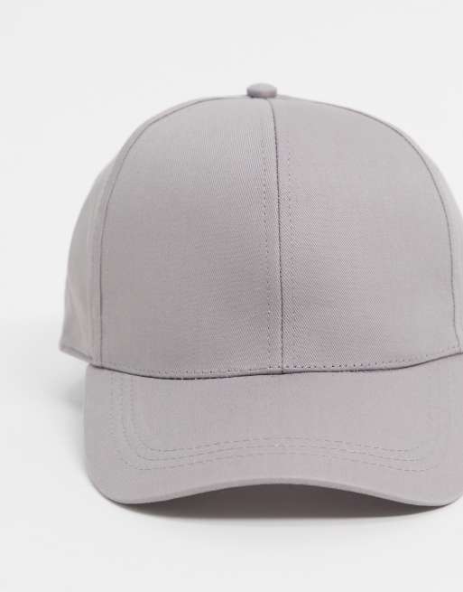 Plain best sale gray cap