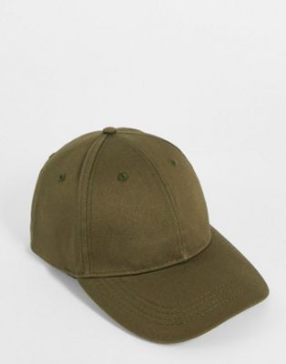 ASOS DESIGN baseball cap in khaki cotton - ASOS Price Checker