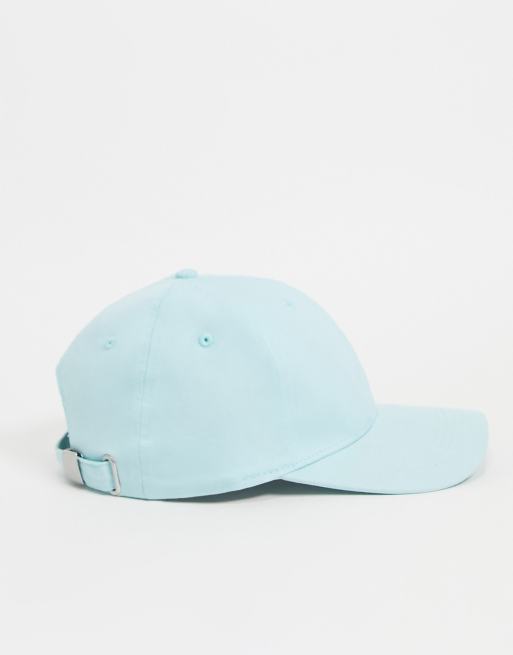 ASOS DESIGN canvas baseball cap in baby blue