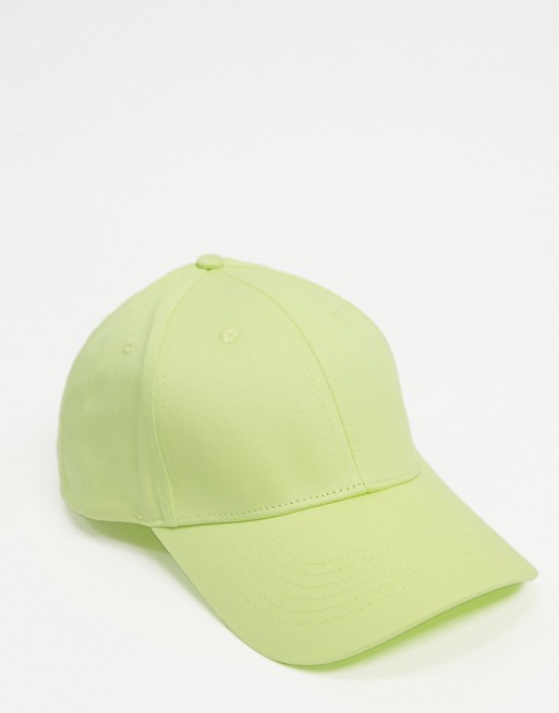 ASOS DESIGN baseball cap in neon green | ASOS