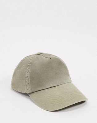 ASOS DESIGN baseball cap in washed khaki | ASOS