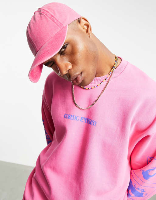 ASOS DESIGN baseball cap in washed pink ASOS