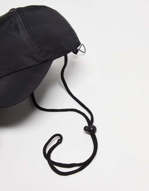 ASOS Design Plain Baseball Cap with Improved Fit in Black